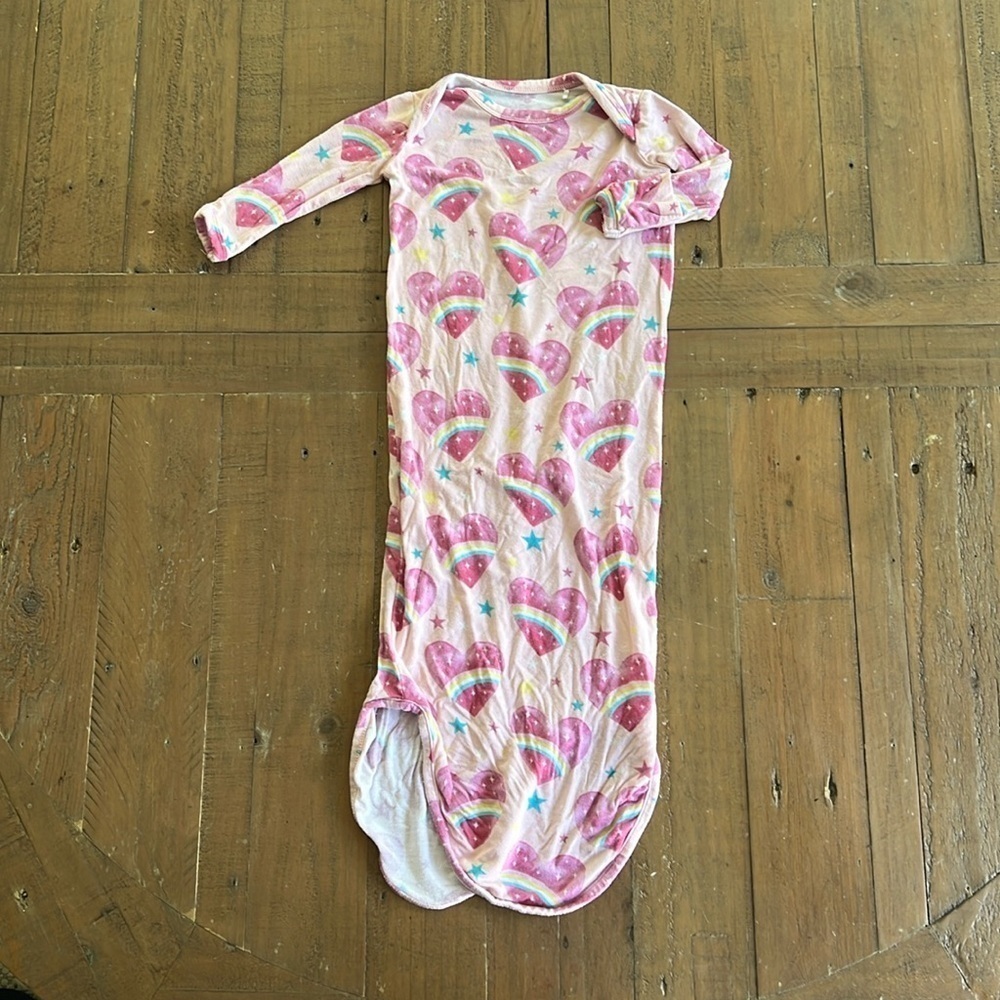 Posh peanut rainbow hearts bamboo knotted gown